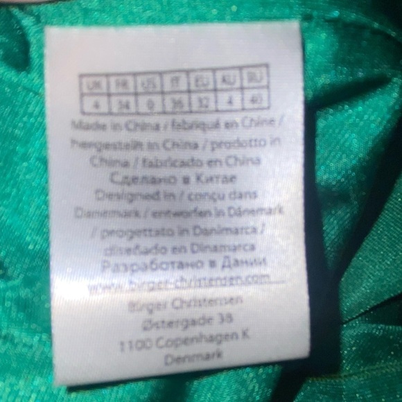 ROTATE Birger Christensen Ester Dress in Fern Green size 32 US 0 NWT - Picture 12 of 14